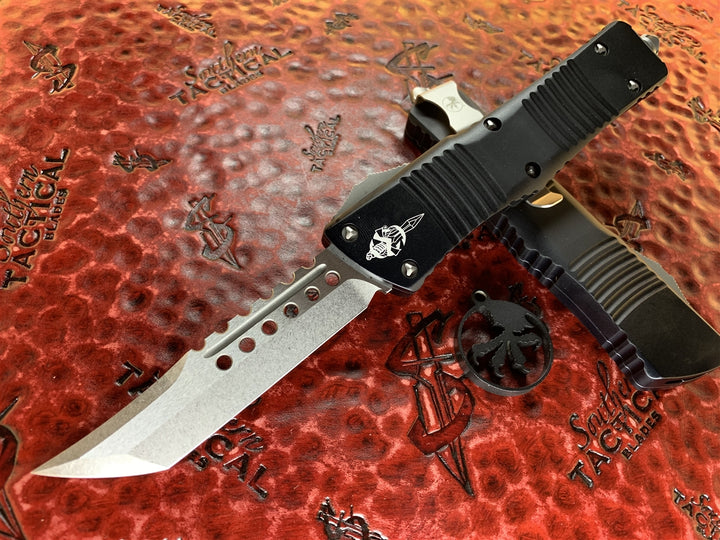 Microtech Combat Troodon Hellhound Tanto Stonewashed Standard