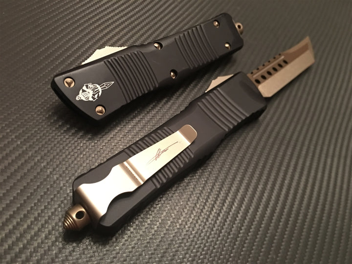Microtech Signature Series Combat Troodon Hellhound Tanto Bronzed Standard