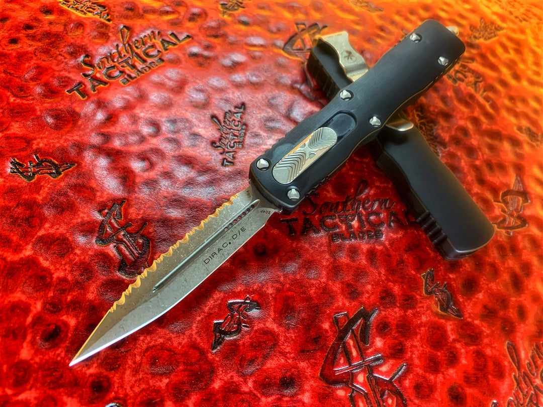 Microtech Dirac Double Edge Full Serrated Apocalyptic