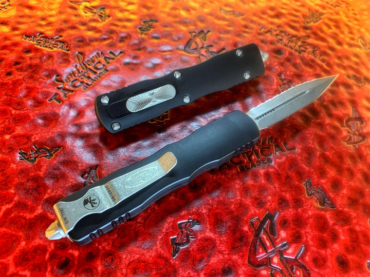 Microtech Dirac Double Edge Full Serrated Apocalyptic