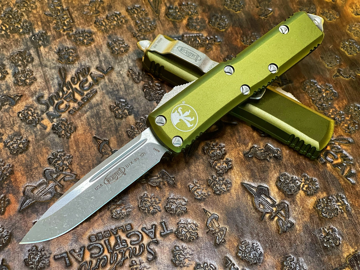 Microtech UTX-85 Single Edge Apocalyptic Standard OD Green