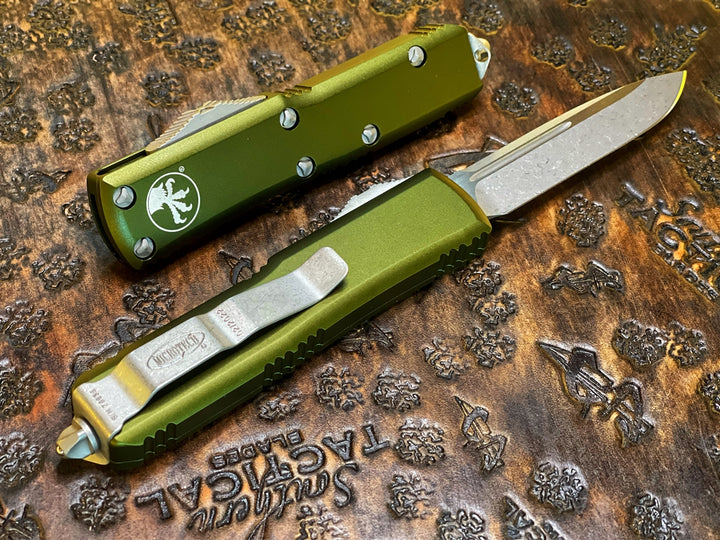 Microtech UTX-85 Single Edge Apocalyptic Standard OD Green