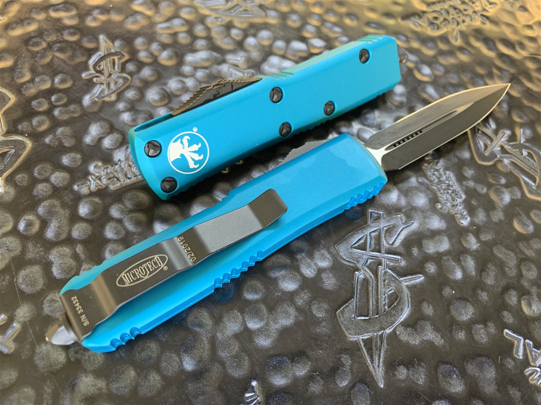 Microtech UTX85 Double Edge Standard Turquoise