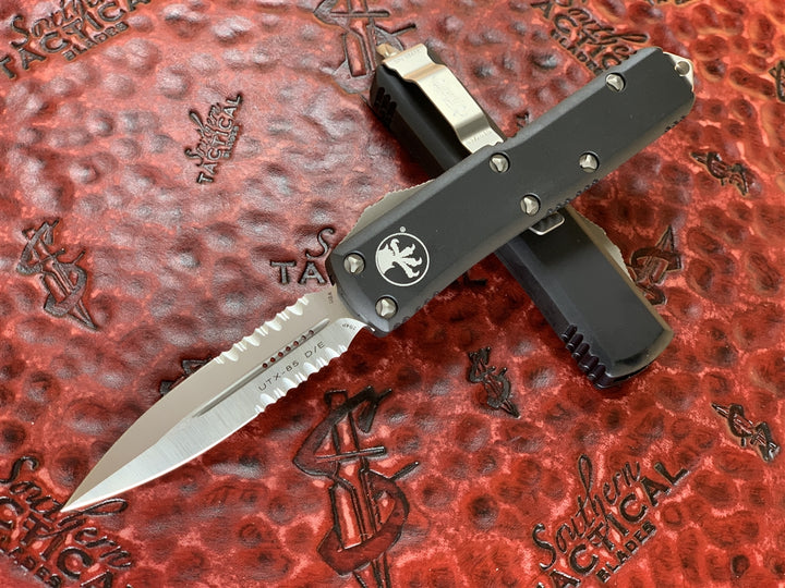 Microtech UTX85 Double Edge Satin Part Serrated