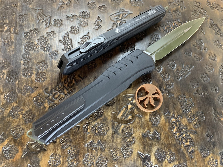 Microtech Cypher MK7 Double Edged Limited Edition OD Green Blade w/ Black Accents