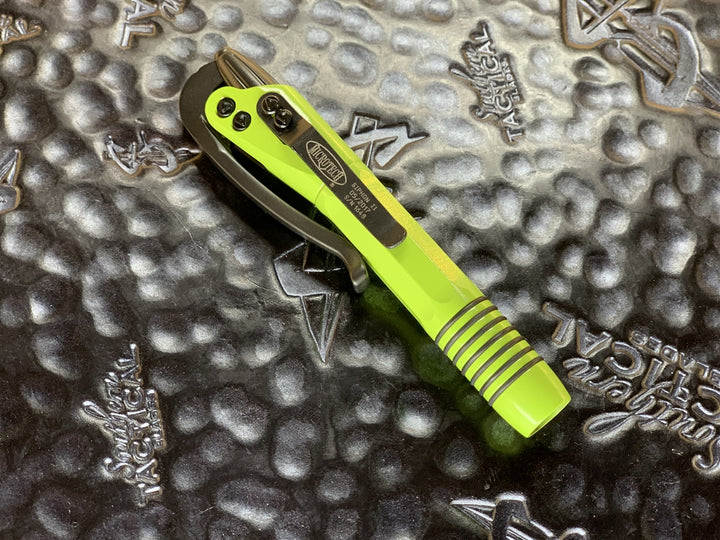 Microtech Siphon II Lime Green w/ DLC accents