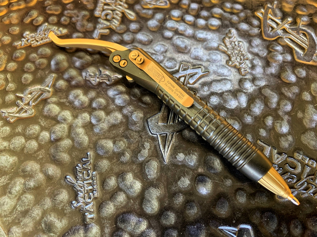 Microtech Siphon Ii Microtech Siphon II, Frag Black Stainless Steel w/ Bronze Accents