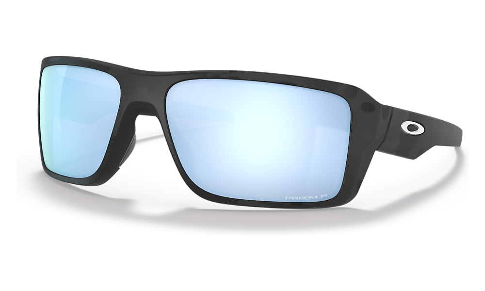 Oakley Double Edge Sunglasses Matte Black Camo w/ Prizm Deep Water Polarized