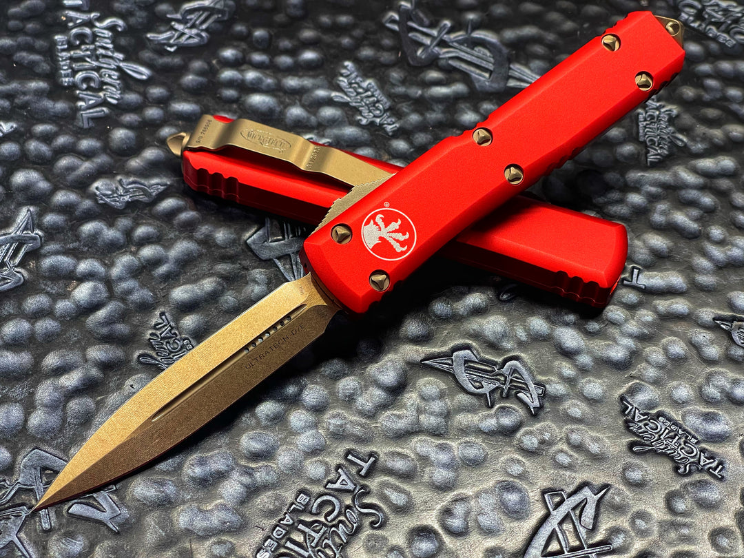 Microtech Ultratech Double Edge Bronzed Standard Red