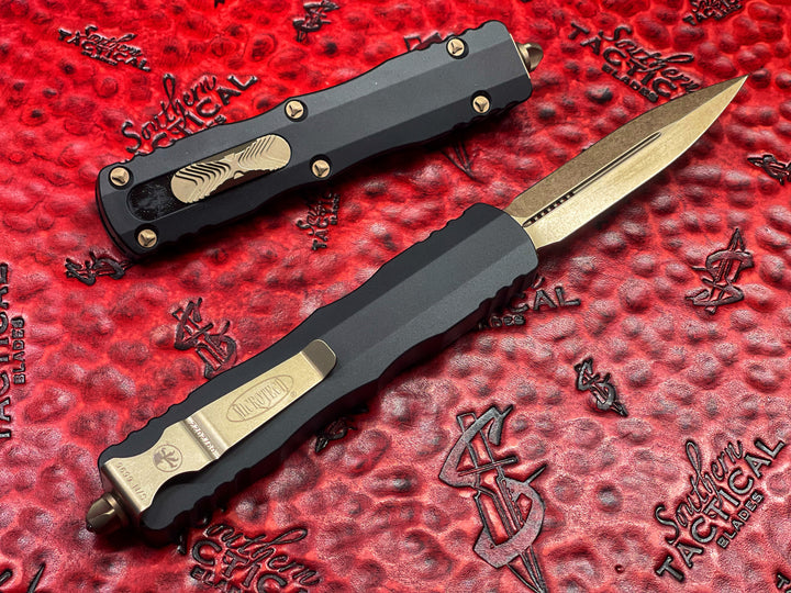 Microtech Dirac Gold Microtech Dirac Delta Double Edge Bronze Standard | Southern Blades