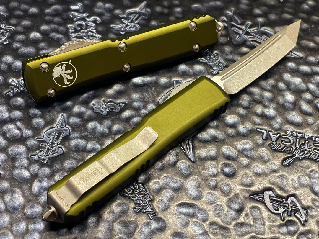 Microtech Ultratech Tanto Apocalyptic Standard OD Green