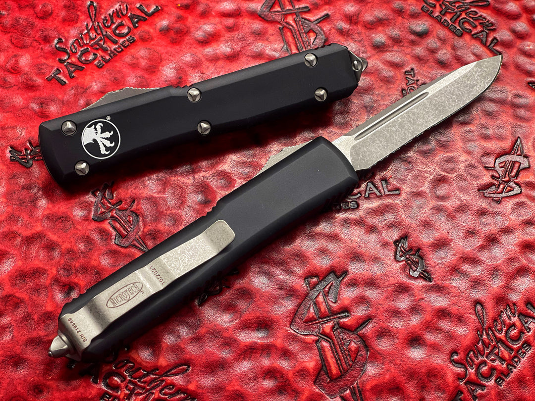 Microtech Ultratech OTF Automatic Knife S/E Apocalyptic Serrated
