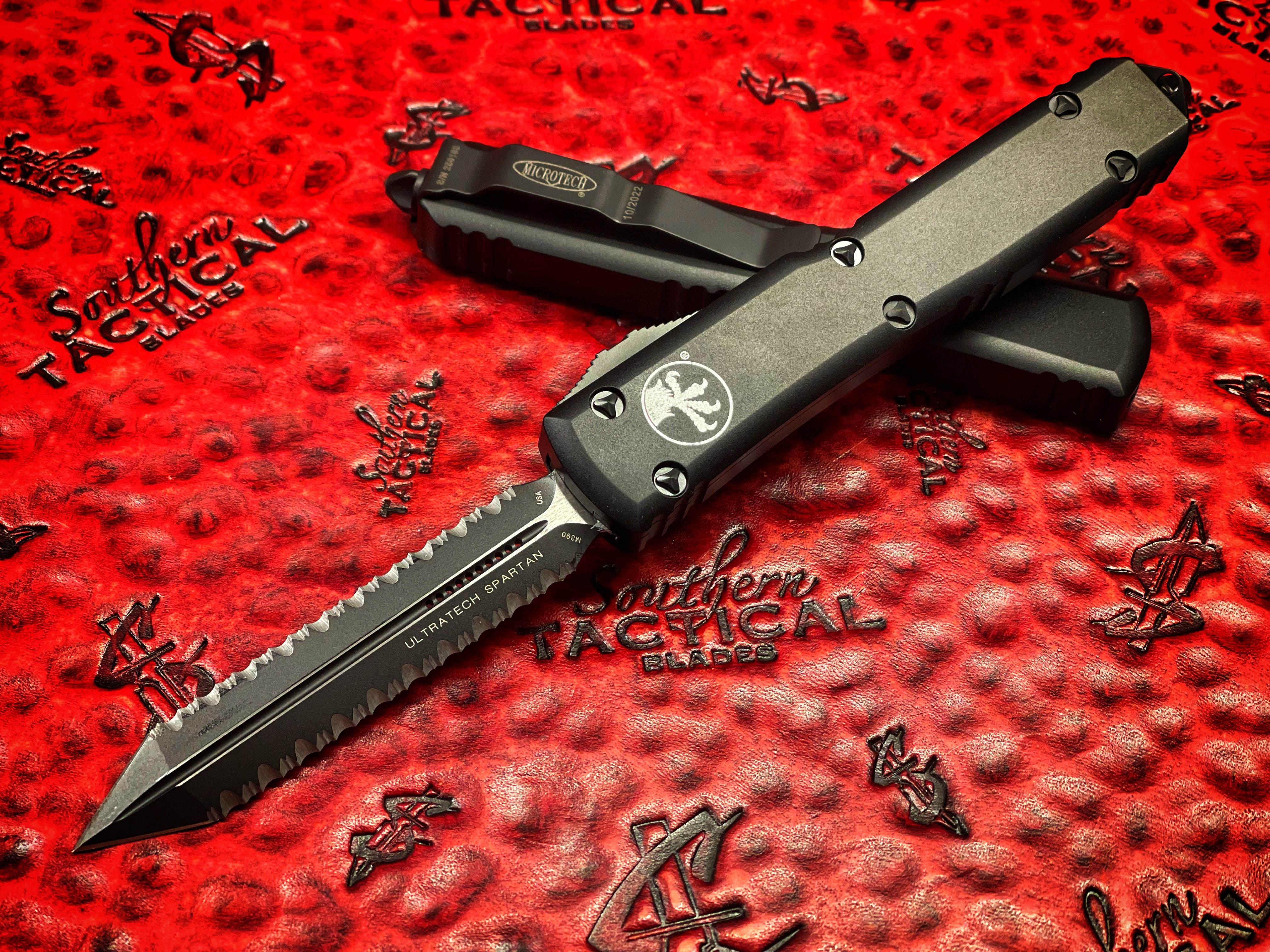 Microtech Ultratech Spartan Black Tactical Double Full Serrated