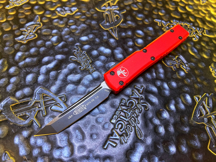 Microtech UTX-70 OTF Automatic Knife Tanto Edge Standard Red