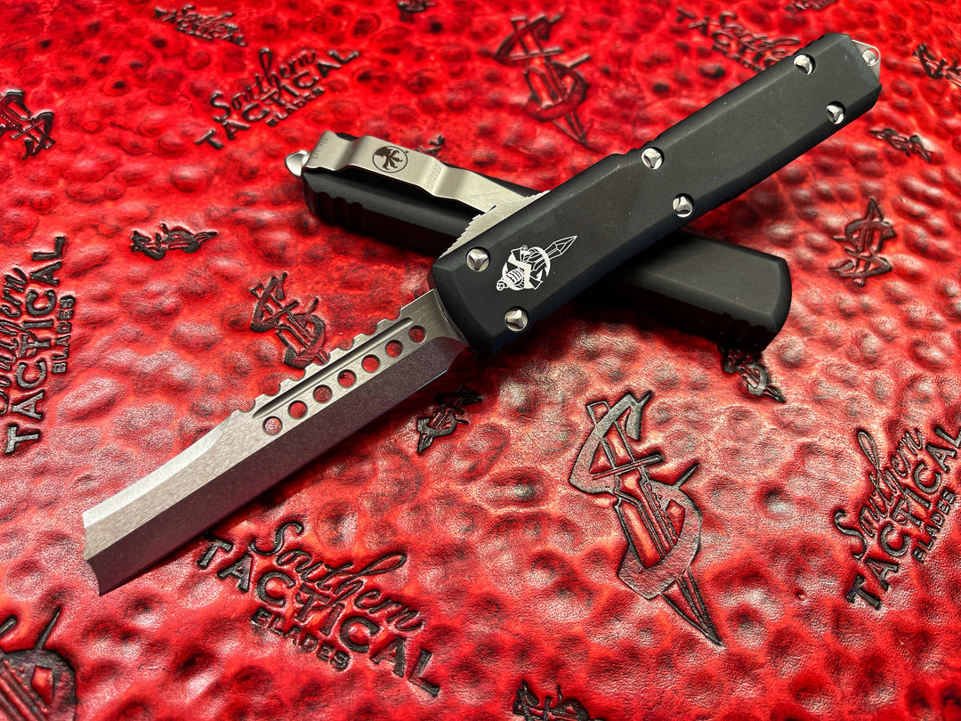 Microtech Ultratech Hellhound Razor Stonewashed Standard Signature Series Otf Automatic Knife