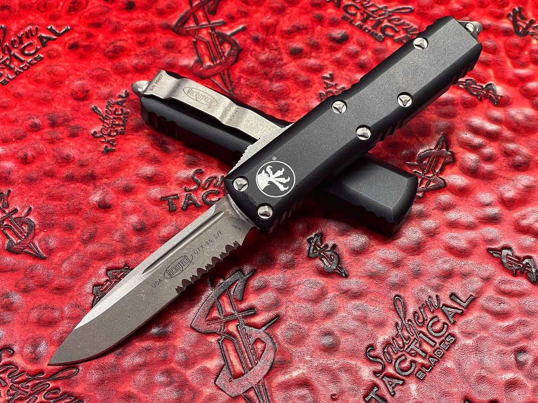 Microtech UTX85 Single Edge Apocalyptic Part Serrated