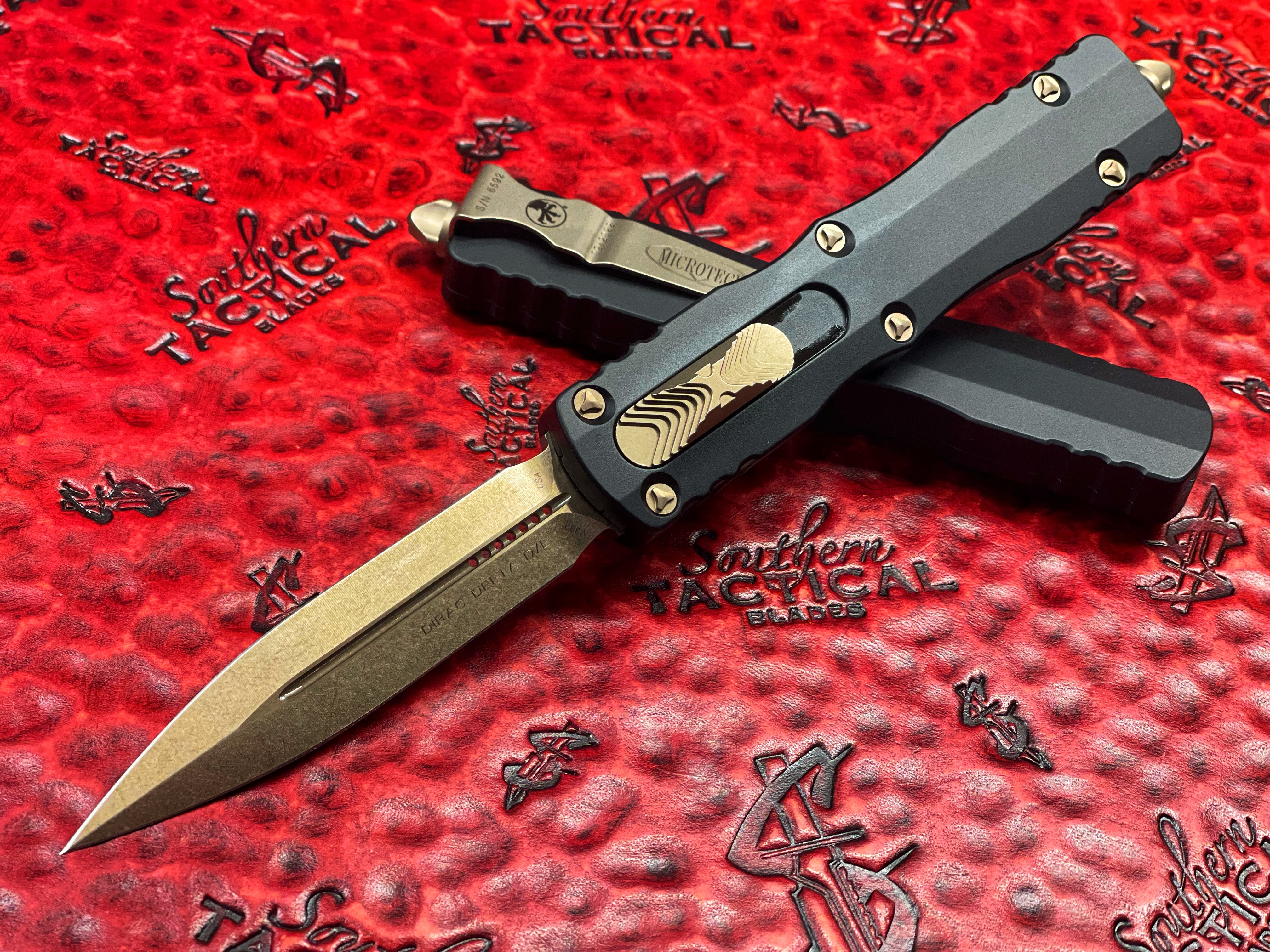 Microtech Dirac Delta Double Edge Bronze Standard | Southern Blades