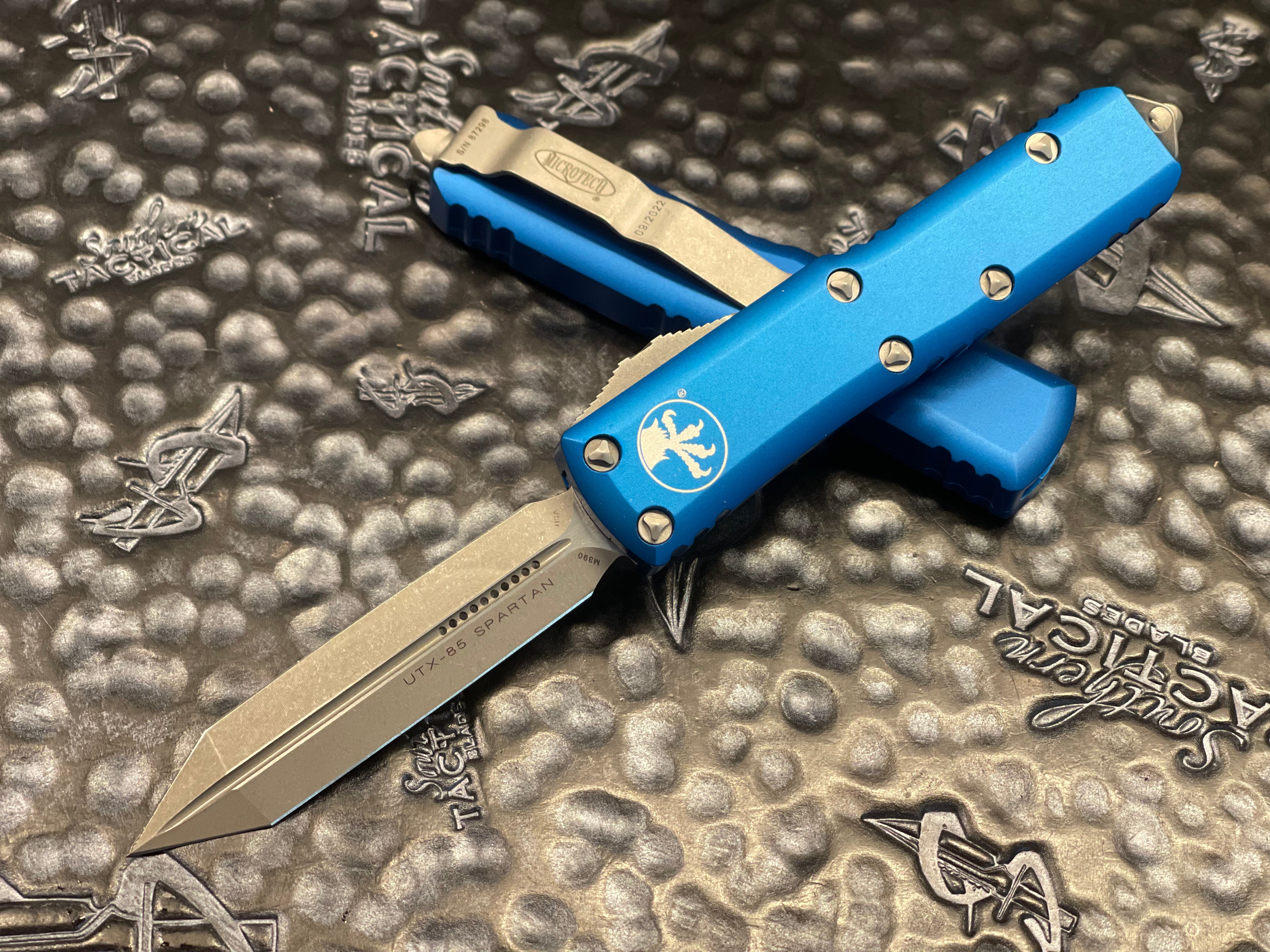 Microtech UTX85 Spartan Apocalyptic Standard Blue