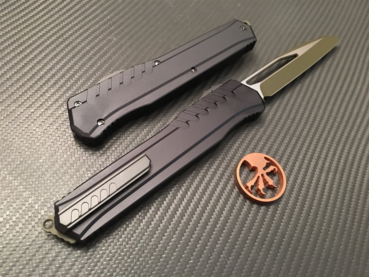 Microtech Cypher MK7 Whancliffe Limited Edition OD Green Blade w/ Black Hardware