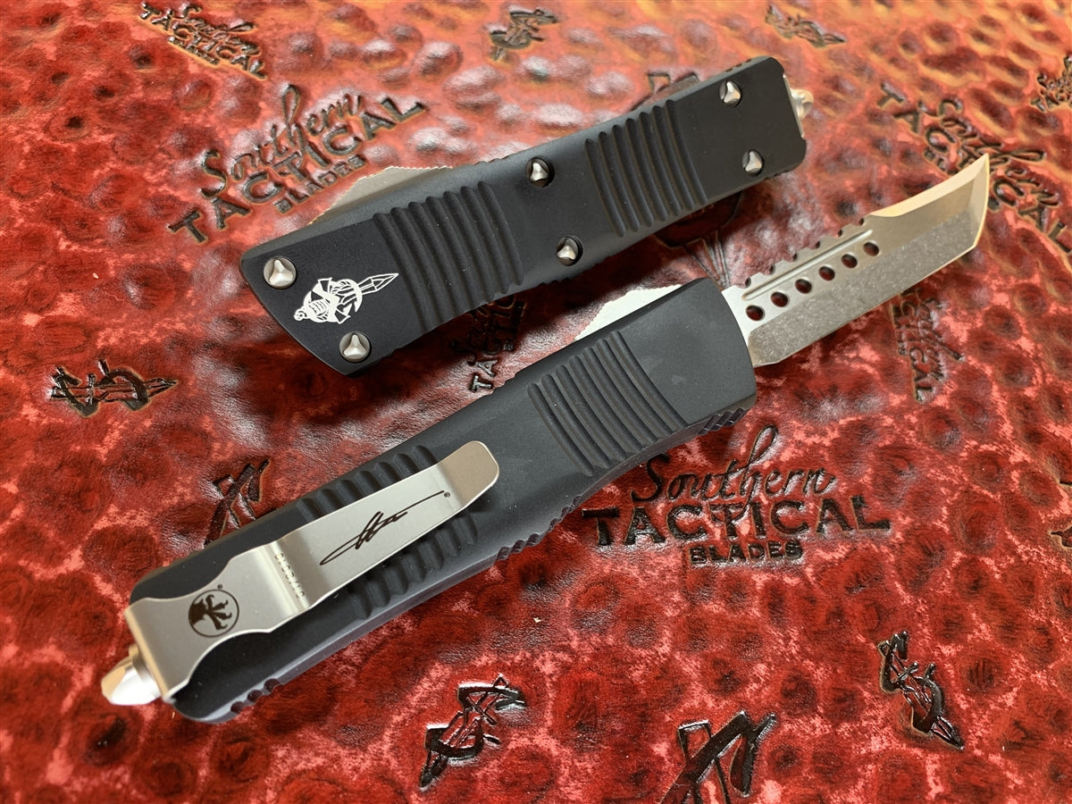 Microtech Troodon Hellhound Tanto Stonewashed Standard