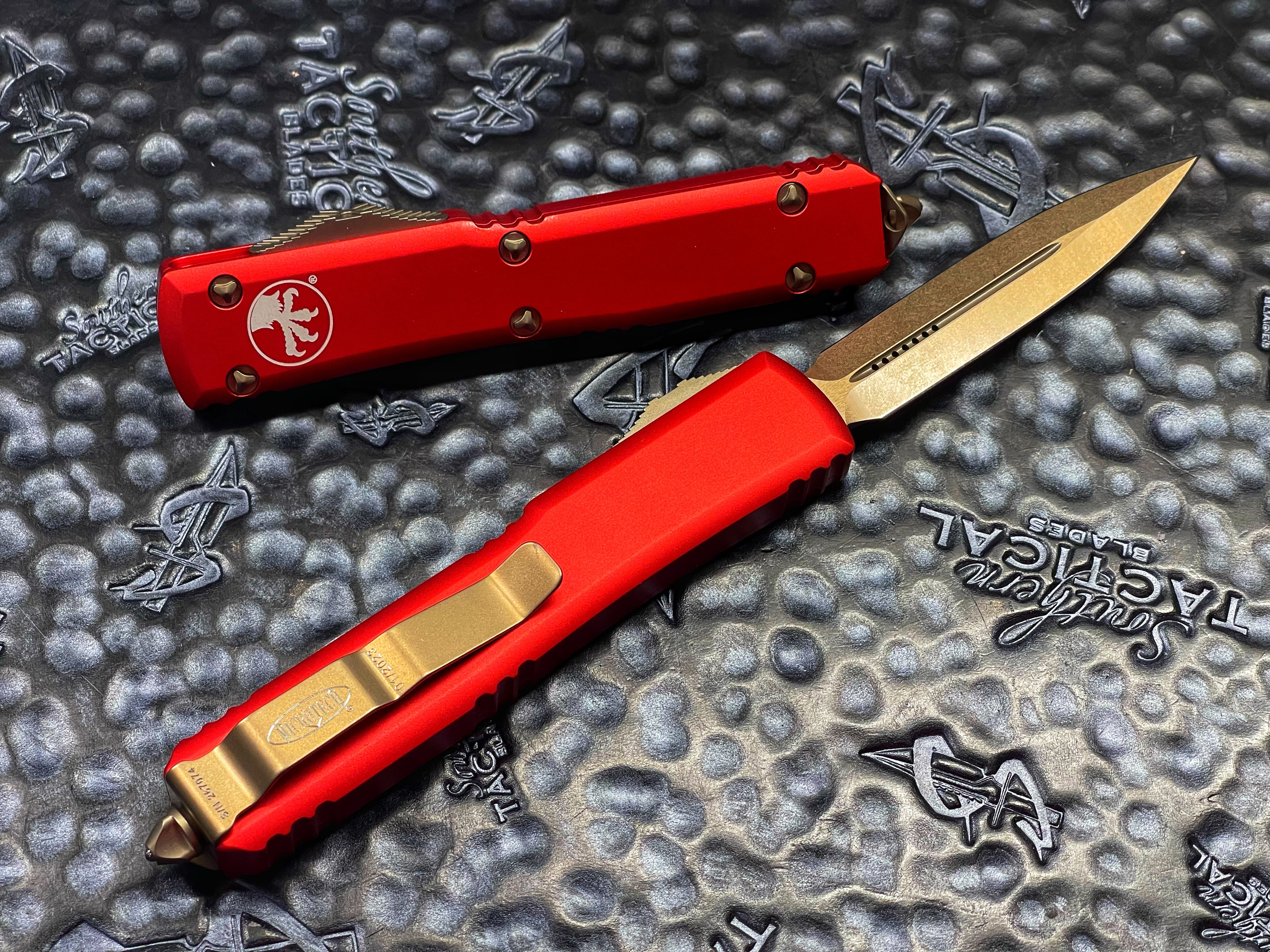 Microtech Ultratech Double Edge Bronzed Standard Red